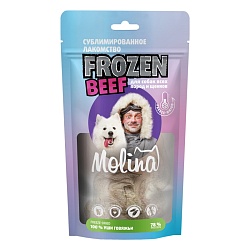 Molina Лакомство Frozen Beef с говяжьими ушами для собак всех пород и щенков, 50 г