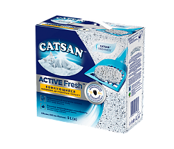 Catsan Active Fresh Комкующийся наполнитель для кошачьего туалета, 5 л