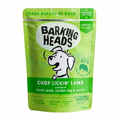 Консервы (паучи) для собак Barking Heads Chop Lickin’ Lamb "Мечты о ягненке", с ягненком 0,3 кг