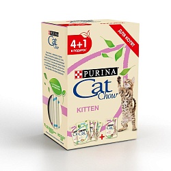 Влажный корм для котят Cat Chow Adult ассорти, 5 х 85 г
