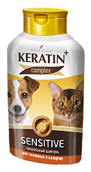 Rolf Club Keratin+ Sensitive шампунь для собак и кошек склонных к аллергии, 400 мл