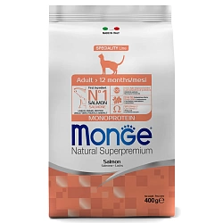Сухой корм Monge Cat Speciality Line Monoprotein Adult для взрослых кошек, из лосося