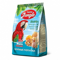 Корм для крупных попугаев Happy Jungle 3 in 1 Daily Menu, 0,5 кг