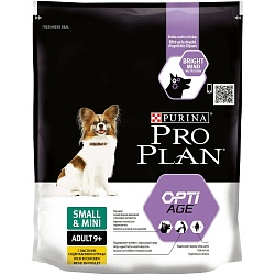 Сухой корм Pro Plan Small&Mini Adult 9+ для взрослых собак старше 9 лет мелких и карликовых пород, с высоким содержанием курицы 0,7 кг
