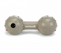 Игрушка для собак Beeztees "Гантель с колокольчиком" бежевая, резина 11,5 см
