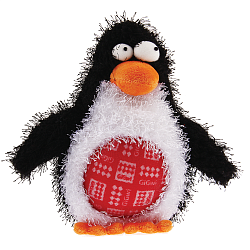 Игрушка для собак GiGwi Plush Friendz "Пингвин с пищалкой", 17 см