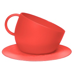 United Pets Миска-чашка 2,5 л Kit CUP + коврик 35 см, красные