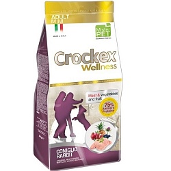 Сухой корм для взрослых собак мелких пород Crockex Wellness кролик с рисом