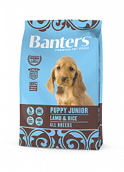 Сухой корм для щенков и юниоров всех пород Banters Puppy Junior ягненок с рисом