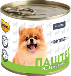 Консервы для собак Мнямс "Фитнес" Паштет из телятины, 0,2 кг