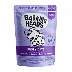 Консервы (паучи) для щенков Barking Heads Puppy Days "Щенячьи деньки", 0,3 кг