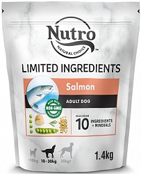 Сухой корм Nutro Grain Free беззерновой, для собак с чувствительным пищеварением с лососем и экстрактом розмарина