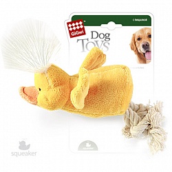 Игрушка для собак GiGwi Dog Toys Утка с пищалкой, 15 см