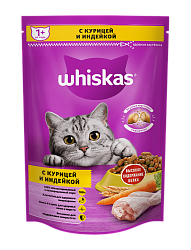 Сухой корм для кошек Whiskas Подушечки с паштетом "Ассорти с курицей и индейкой"