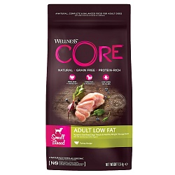 Сухой беззерновой корм для собак мелких пород Wellness Core Small Breed Healthy Weight для поддержания оптимального веса, 1,5 кг