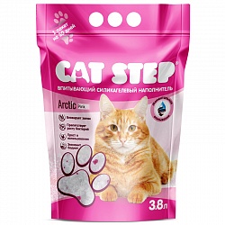 Впитывающий силикагелевый наполнитель Cat Step Arctic Pink для кошек