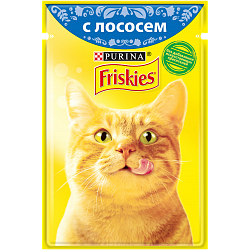 Влажный корм Friskies для взрослых кошек, с лососем в подливе 85 г х 26 шт.