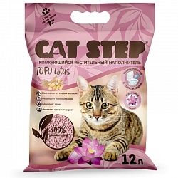 Комкующийся наполнитель для кошек Cat Step Tofu Lotus растительный