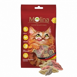 Лакомство для кошек Молина (Molina) «Поцелуйчики MIX», 35 г