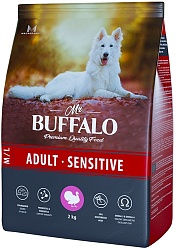 Сухой корм Mr. Buffalo Sensitive для взрослых собак средних и крупных пород, индейка