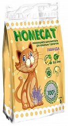 Комкующийся наполнитель Homecat "Эколайн" для кошачьих туалетов, Лаванда
