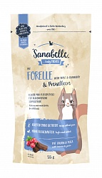 Лакомство для кошек Sanabelle Cat Sticks с форелью и клюквой, 55 г