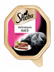 Консервы для кошек Sheba Delicatesso Патэ с говядиной, 85 г