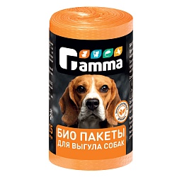 Био-пакеты Gamma для выгула собак, 25 штук 24х36 см