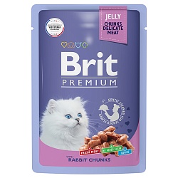 Влажный корм для котят Brit Premium Кролик в желе , 85 г х 14 шт.
