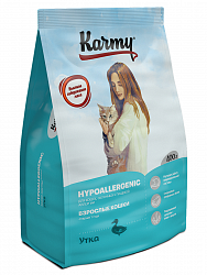 Сухой корм для кошек Karmy Hypoallergenic при пищевой аллергии, утка