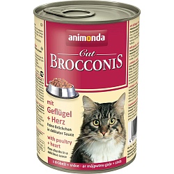 Консервы для кошек Animonda Brocconis Cat с мясом домашней птицы и сердцем 0,4 кг