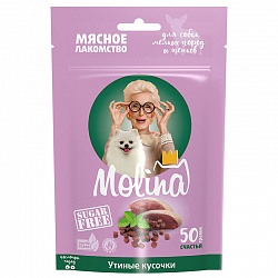 Лакомство Molina "Утиные кусочки" для собак мелких пород и щенков, 50 г