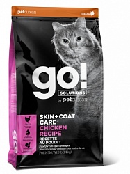 Сухой корм для кошек Go! Solutions Skin+Coat Care Chicken Cat с цельной курицей, фруктами и овощами