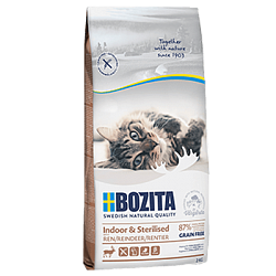 Сухой корм Bozita Indoor & Sterilized Grain Free Reindeer для домашних и стерилизованных кошек, с оленем