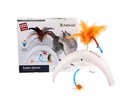 Игрушка для кошек GiGwi Pet Droid Feather Spinner Интерактивная игрушка с датчиками движения, 18 см