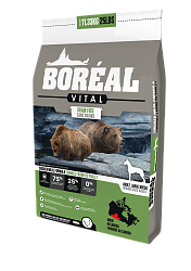 Сухой беззерновой корм Boreal Vital для собак крупных пород с курицей, 11,33 кг