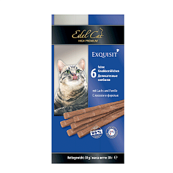 Лакомство для кошек Edel Cat Жевательные колбаски лосось и форель, 1 упаковка|6 штук