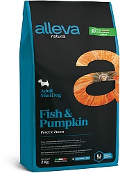 Сухой корм Alleva Natural Adult Mini для взрослых собак мелких пород, рыба и тыква