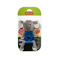 Игрушка для собак Zolux "Слон" плюшевая (хлопок+термопластичная резина), 17 см 