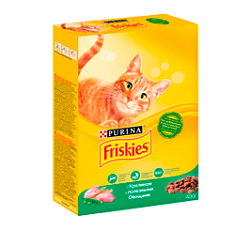 Сухой корм для кошек Friskies с кроликом и полезными овощами 