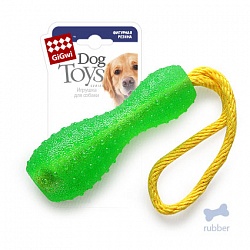 Игрушка для собак GiGwi Dog Toys Гантеля на веревке, 15 см