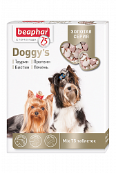 Витамины для собак и щенков Beaphar Doggy's mix Золотая серия, 75 таблеток