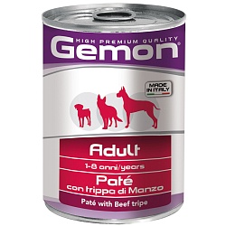 Консервы Gemon Dog для взрослых собак, паштет с говяжьим рубцом 0,4 кг