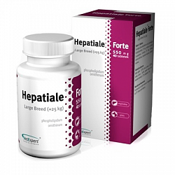 Гепатопротектор для животных Hepatiale Forte, Гепатиале Форте для крупных пород, 40 таблеток