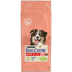 Сухой корм для взрослых собак Dog Chow Active активных с курицей