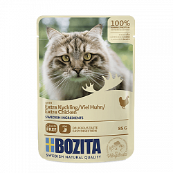 Влажный корм для кошек Bozita Extra Chicken кусочки в соусе с курицей, 85 г х 12 шт.