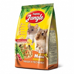 Корм для мышей и песчанок Happy Jungle 5 in 1 Daily Menu, 0,4 кг