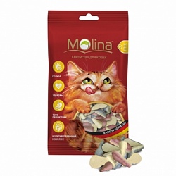 Лакомство для кошек Молина (Molina) «Мышки MIX», 42 г