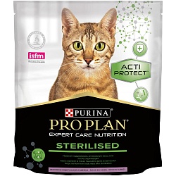 Сухой корм Pro Plan Acti-Protect для стерилизованных кошек и кастрированных котов, с высоким содержанием индейки