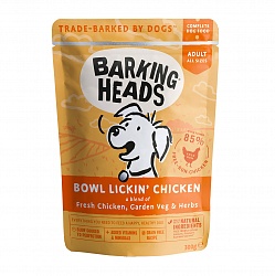 Консервы (паучи) для собак Barking Heads Bowl Lickin’ Chicken "До последнего кусочка", с курицей 0,3 кг